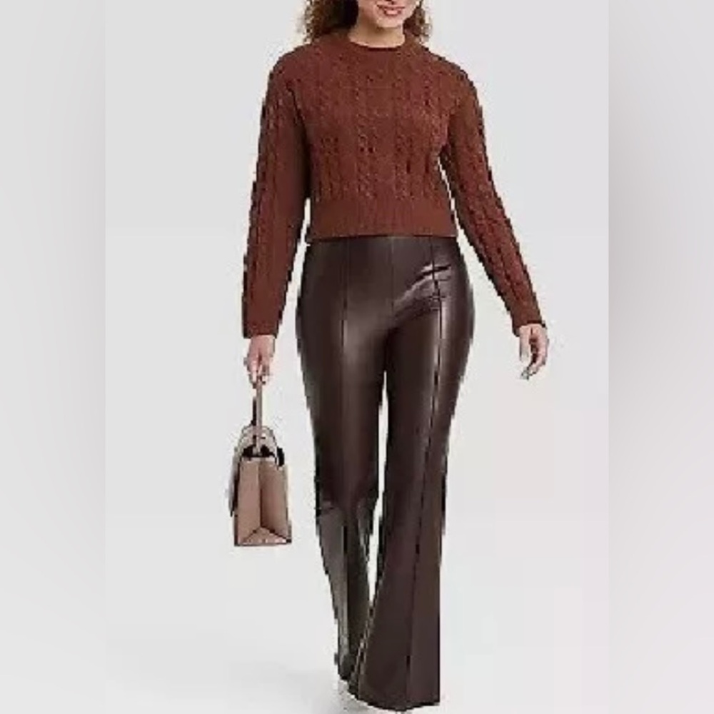 A New Day Cropped Crewneck Pullover Sweater